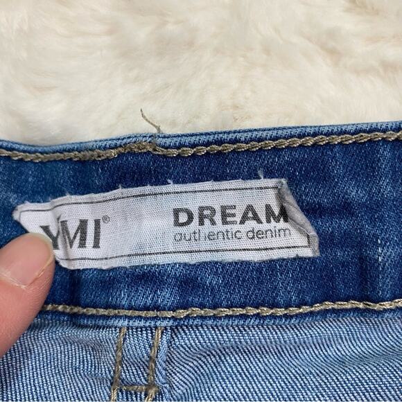 YMI Dream Authentic Denim Shorts Size 7/28 Distressed Y2K Jean Shorts Summer - Picture 3 of 9